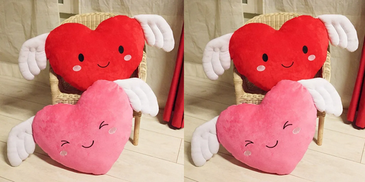 Cute valentines heart wings 2 pcs Soft Toy For kids Pack of 2